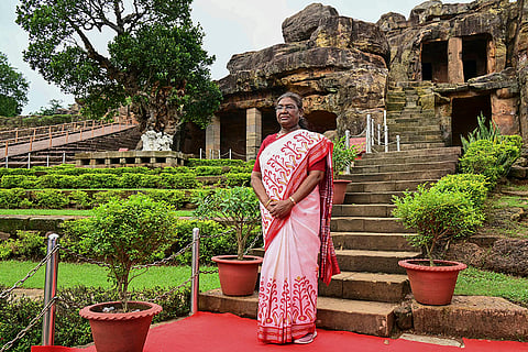 President Murmu visits Udayagiri Caves
